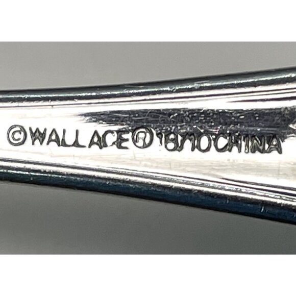 Wallace Stainless CONTINENTAL Bead Beaded Glossy 7.5" Place/Oval Soup SPOON EUC - Picture 3 of 3
